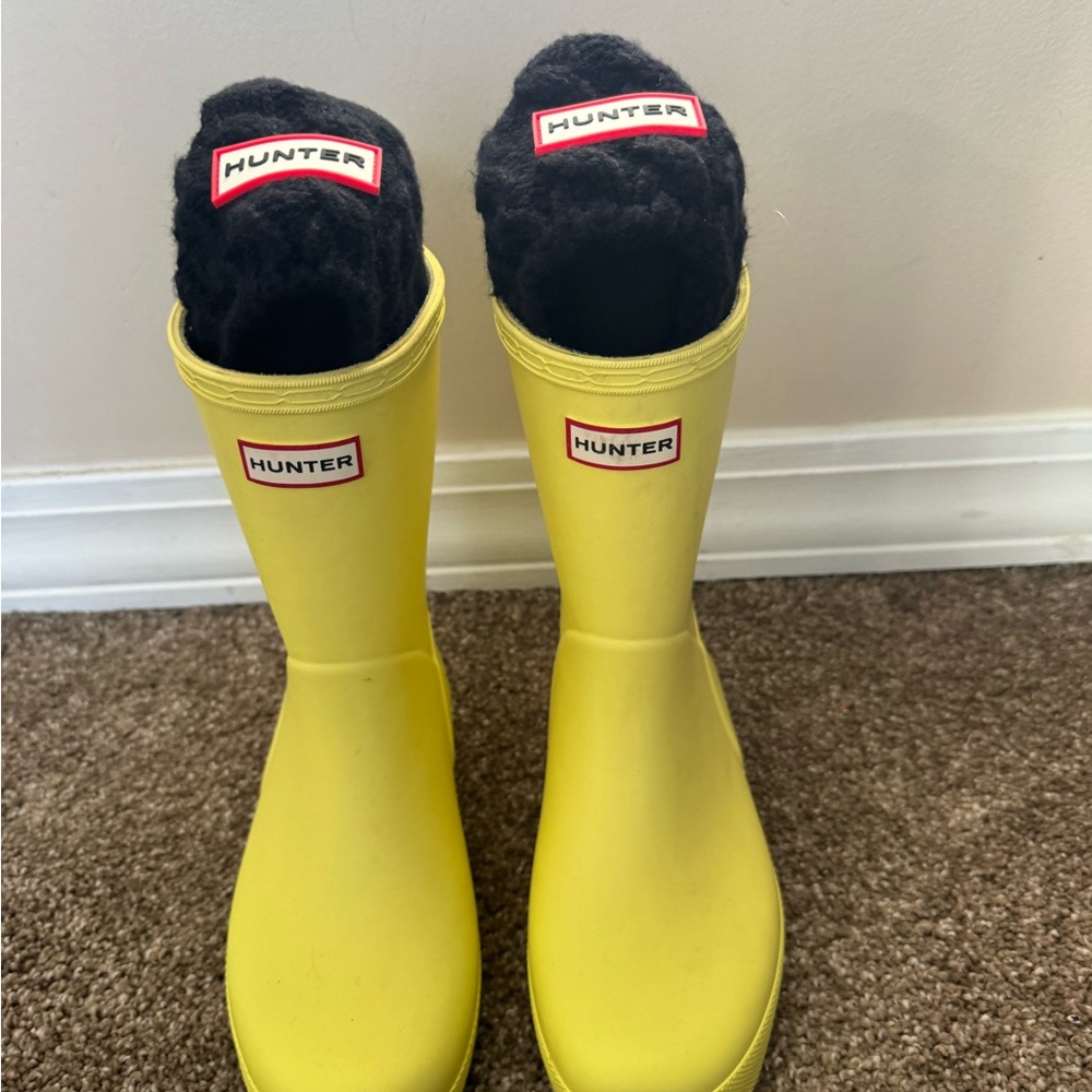 Hunter Bright Yellow Rain Boots